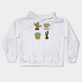 Potted Cactus Pattern Kids Hoodie